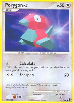 Porygon 081 - Reverse Holofoil Great Encounters - Common