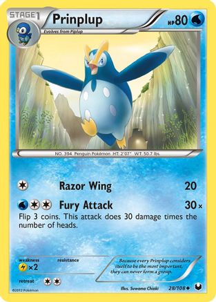 Prinplup - Reverse Holofoil Dark Explorers - Uncommon
