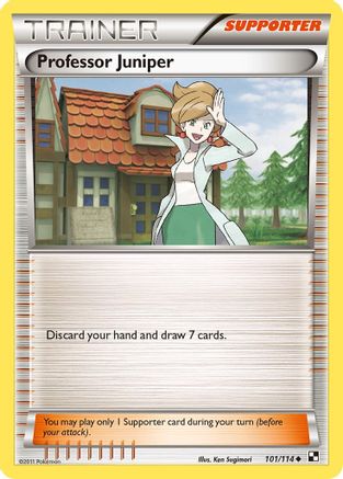 Professor Juniper 101 - Reverse Holofoil Black and White - Uncommon
