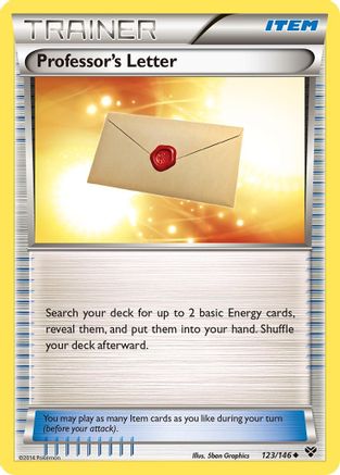 Professor's Letter 123 XY Base Set - Uncommon
