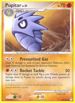 Pupitar - Reverse Holofoil Mysterious Treasures - Uncommon