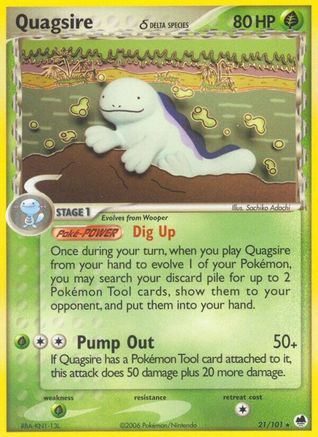 Quagsire (Delta Species) 021 - Reverse Holofoil Dragon Frontiers - Rare