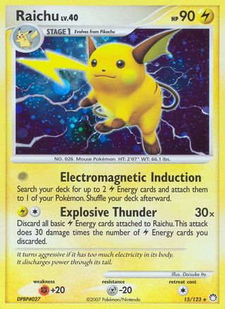 Raichu - Holofoil Mysterious Treasures - Holo Rare