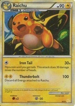 Raichu (#30 Holo) - Holofoil HGSS Trainer Kit Gyarados & Raichu - Common