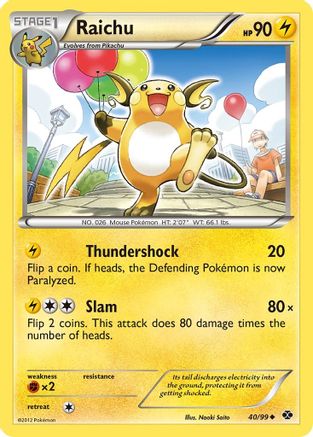 Raichu 040 - Reverse Holofoil Next Destinies - Uncommon