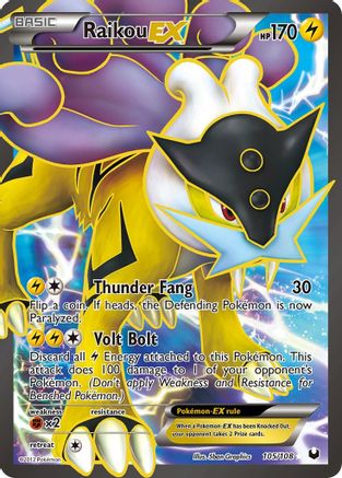 Raikou EX (105 Full Art) - Holofoil Dark Explorers - Ultra Rare