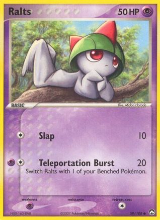 Ralts 059 - Reverse Holofoil Power Keepers - Common
