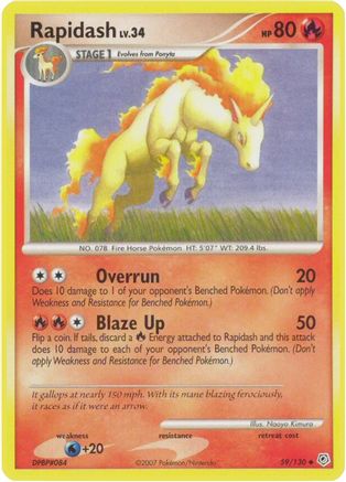 Rapidash - Reverse Holofoil Diamond and Pearl - Uncommon