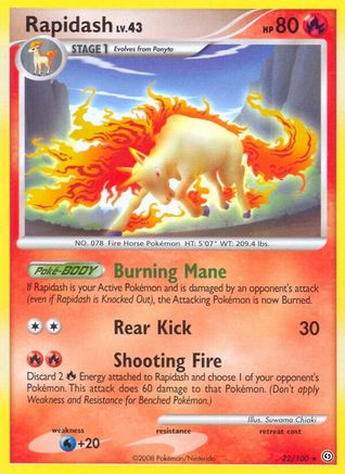 Rapidash - Reverse Holofoil Stormfront - Rare