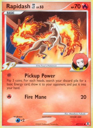 Rapidash E4 - Reverse Holofoil Rising Rivals - Uncommon