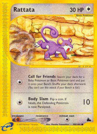 Rattata - Reverse Holofoil Skyridge - Common