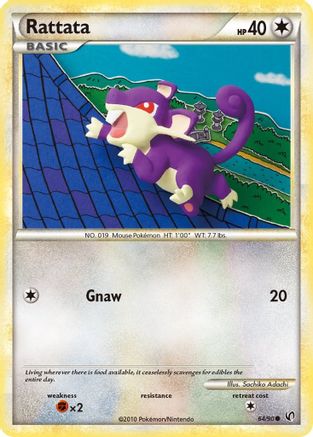 Rattata 064 - Reverse Holofoil Undaunted - Common
