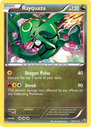 Rayquaza 093 - Reverse Holofoil Legendary Treasures - Holo Rare