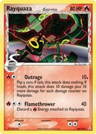 Rayquaza - 026/110 (Delta Species)/110 Holon Phantoms - Rare