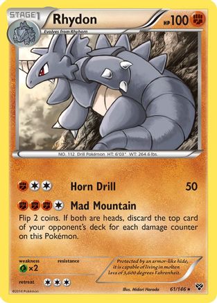 Rhydon - Reverse Holofoil XY Base Set - Rare