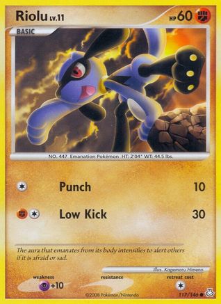 Riolu 117 - Reverse Holofoil Legends Awakened - Common