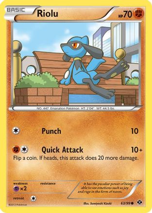 Riolu 063 - Reverse Holofoil Next Destinies - Common