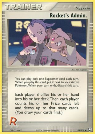 Rocket's Admin. 086 - Reverse Holofoil Team Rocket Returns - Uncommon