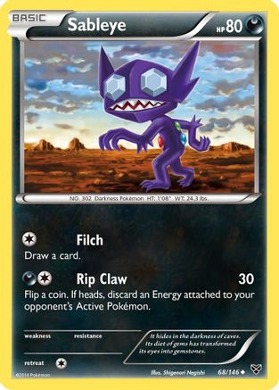 Sableye 068/146 - Reverse Holofoil XY Base Set - Uncommon