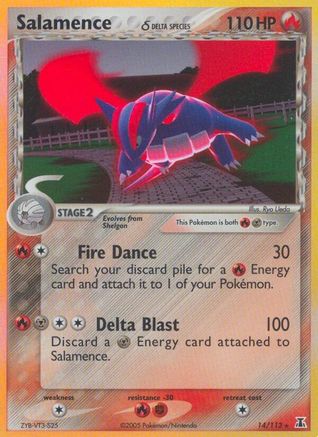 Salamence (Delta Species) 014 - Reverse Holofoil Delta Species - Holo Rare