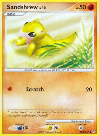 Sandshrew 124 - Reverse Holofoil Supreme Victors - Common