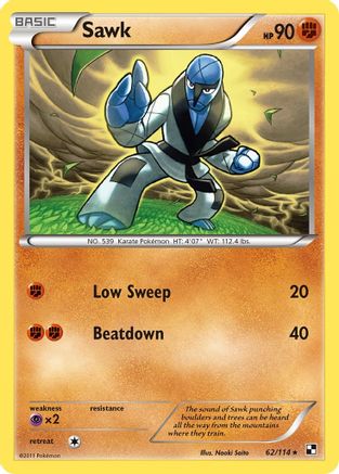 Sawk - Reverse Holofoil Black and White - Rare