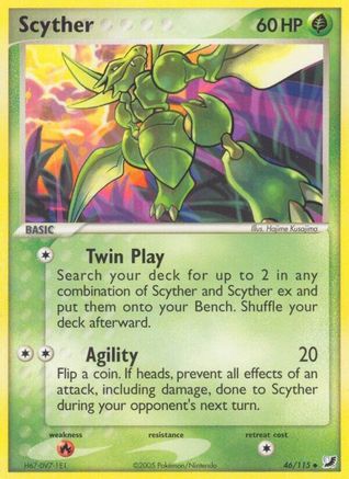 Scyther - Reverse Holofoil Unseen Forces - Uncommon