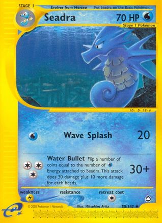 Seadra/147 - Reverse Holofoil Aquapolis - Uncommon