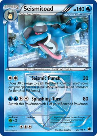 Seismitoad (Team Plasma) 026 Plasma Freeze - Rare