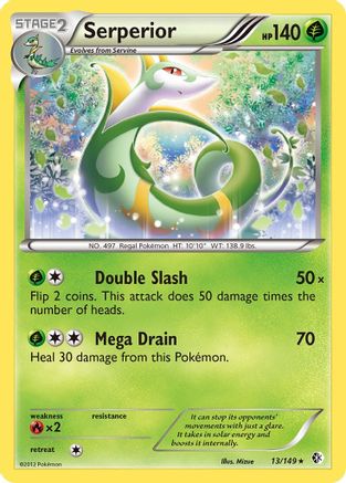 Serperior - Reverse Holofoil Boundaries Crossed - Holo Rare