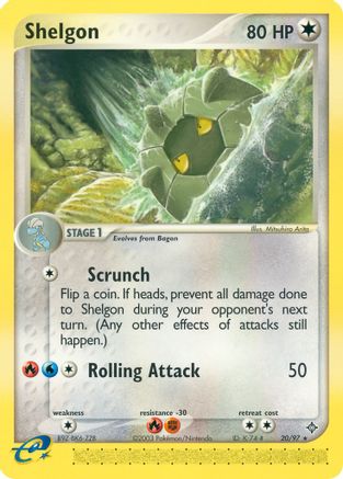 Shelgon 020/97 - Reverse Holofoil Dragon - Rare