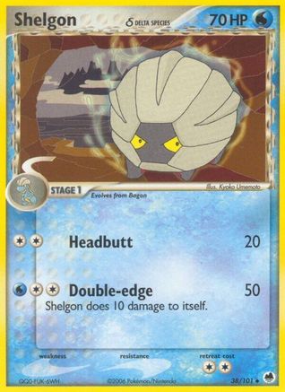 Shelgon (Delta Species) - Reverse Holofoil Dragon Frontiers - Uncommon