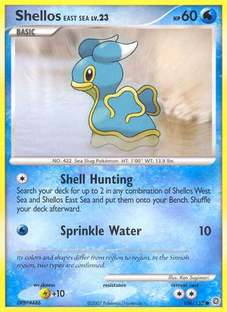 Shellos East Sea 106 - Reverse Holofoil Secret Wonders - Common