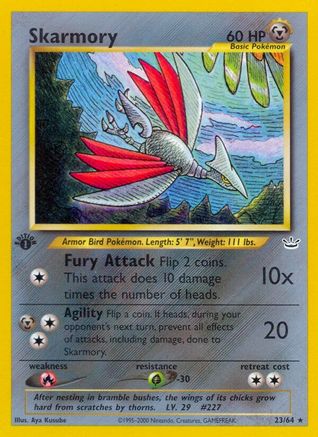 Skarmory 023 - 1st Edition Neo Revelation - Rare
