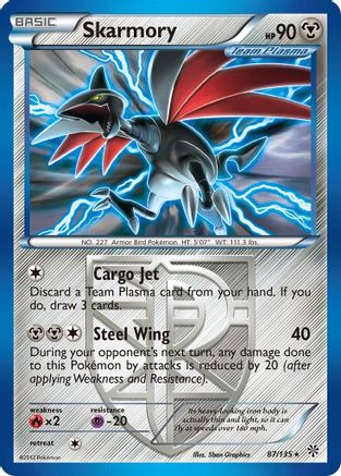 Skarmory (Team Plasma) - Reverse Holofoil Plasma Storm - Rare