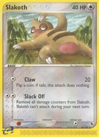 Slakoth - Reverse Holofoil Ruby and Sapphire - Uncommon