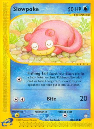 Slowpoke - Reverse Holofoil Aquapolis - Common