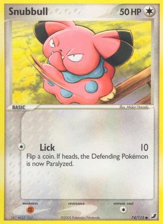 Snubbull 074 - Reverse Holofoil Unseen Forces - Common