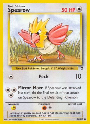 Spearow - Reverse Holofoil Legendary Collection - Common