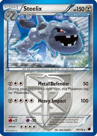 Steelix (Team Plasma) 079 - Reverse Holofoil Plasma Freeze - Rare