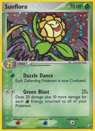 Sunflora - Reverse Holofoil Unseen Forces - Holo Rare