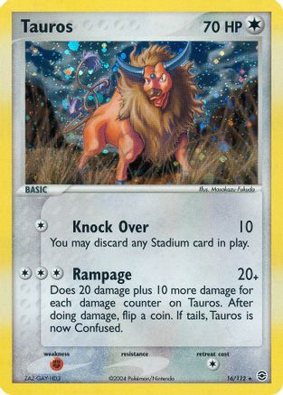 Tauros - Reverse Holofoil FireRed & LeafGreen - Holo Rare