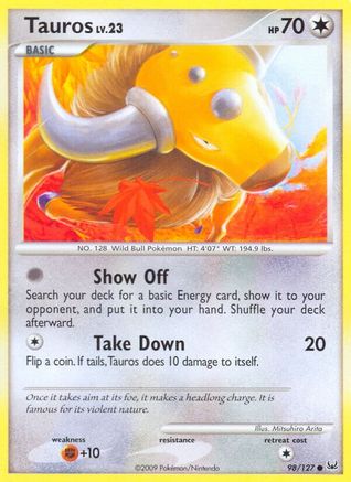 Tauros/127 - Reverse Holofoil Platinum - Common
