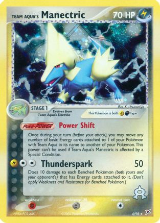 Team Aqua's Manectric - 4/95/95 - Reverse Holofoil Team Magma vs Team Aqua - Holo Rare