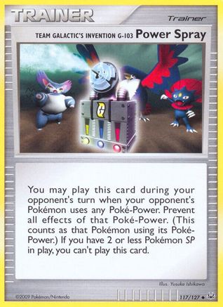 Team Galactic's Invention G-103 Power Spray 117 - Reverse Holofoil Platinum - Uncommon