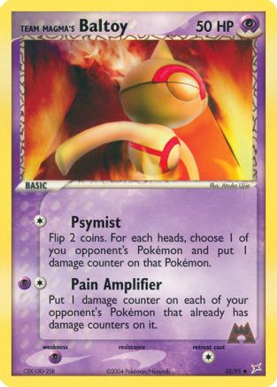 Team Magma's Baltoy - 32/95/95 Team Magma vs Team Aqua - Uncommon