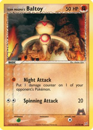 Team Magma's Baltoy - 61/95/95 - Reverse Holofoil Team Magma vs Team Aqua - Common