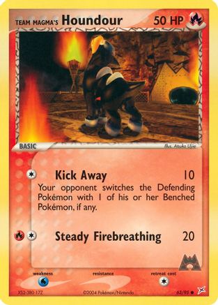 Team Magma's Houndour - 63/95/95 Team Magma vs Team Aqua - Common