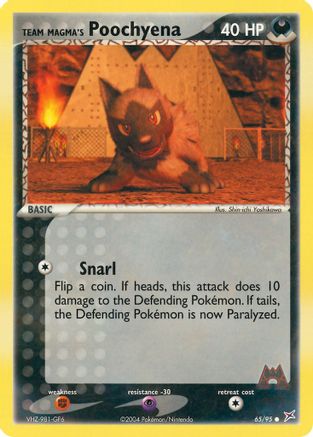 Team Magma's Poochyena - 65/95/95 - Reverse Holofoil Team Magma vs Team Aqua - Common