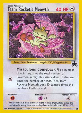 Team Rocket's Meowth 018 WoTC Promo - Promo